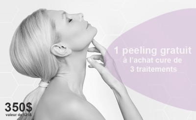 Un peeling gratuit à l'achat cure de 3 traitements