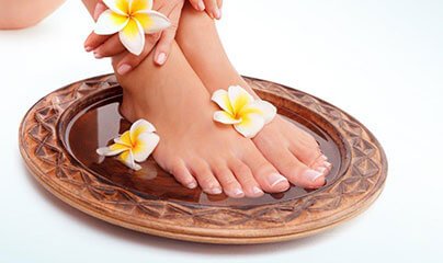 Rituel d’accueil des pieds chez Spa Jouvence